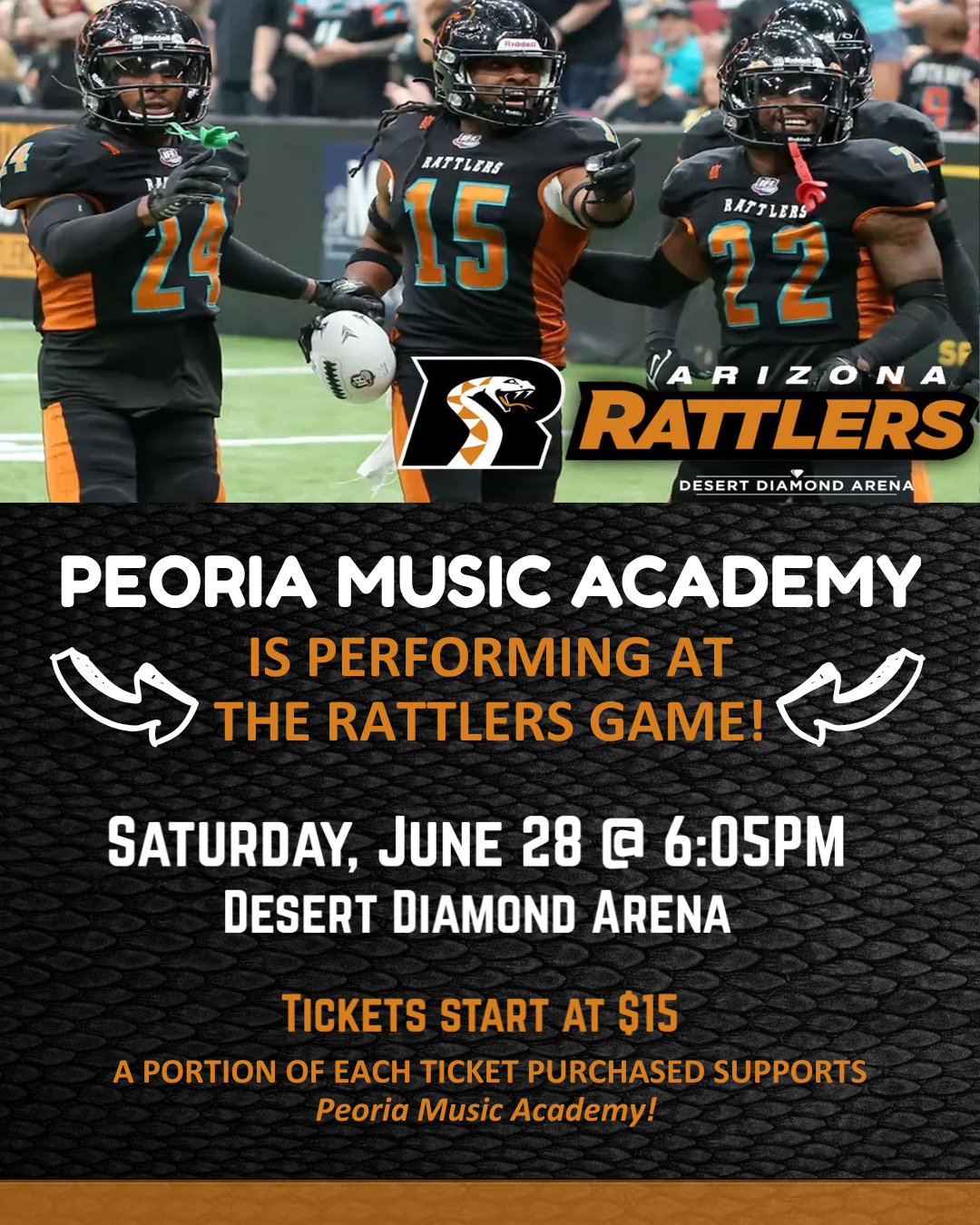 PMA performing with Rattlers flyer
