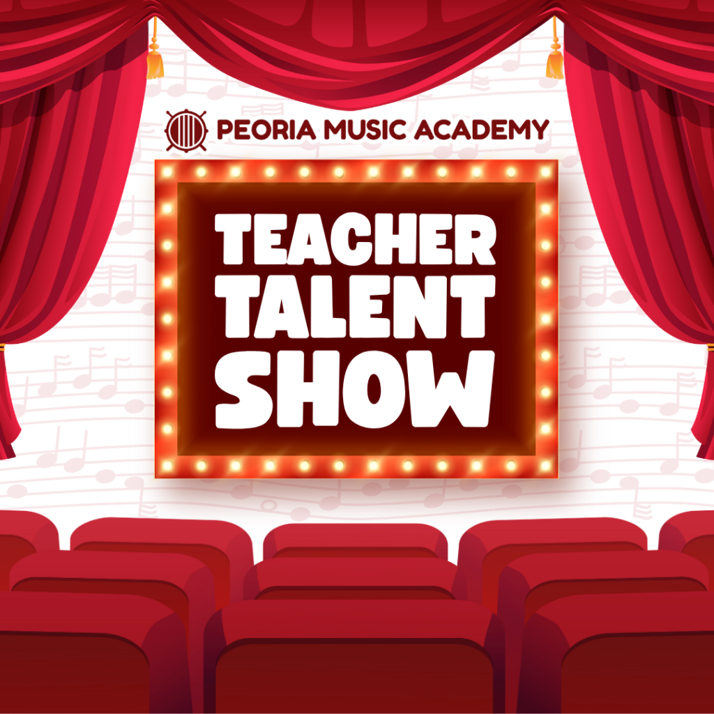 Red theater style curtains and marquee